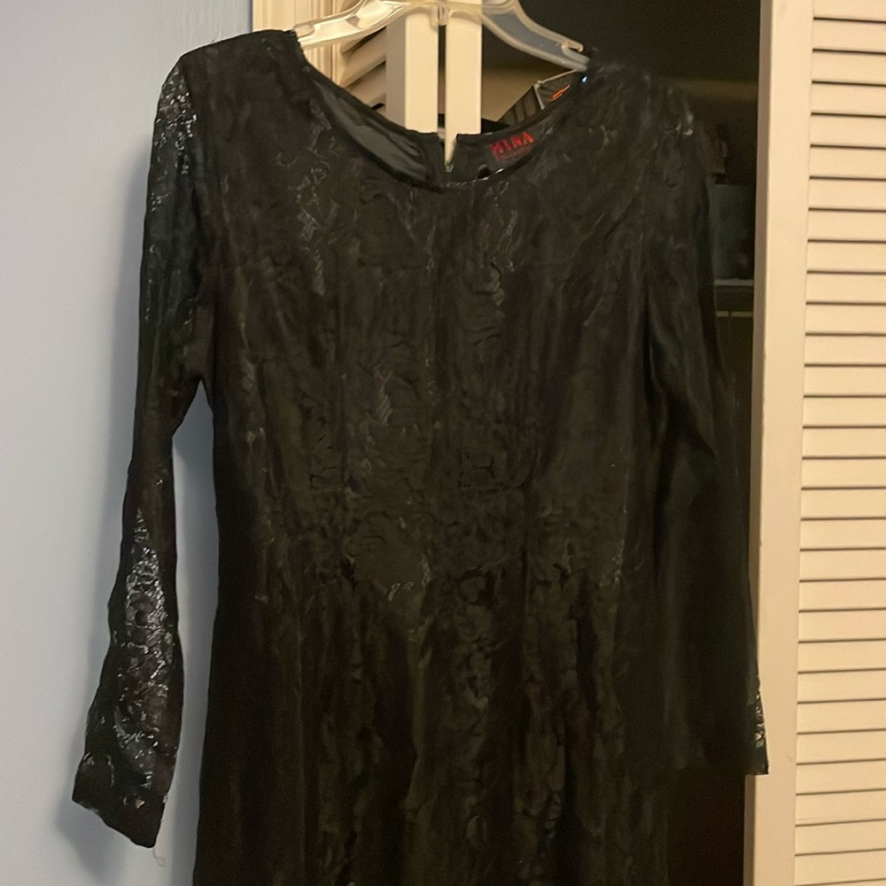 Black lace cocktail dress
